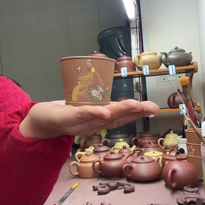 2***站紫砂茶壶杯子，150cc，。。。