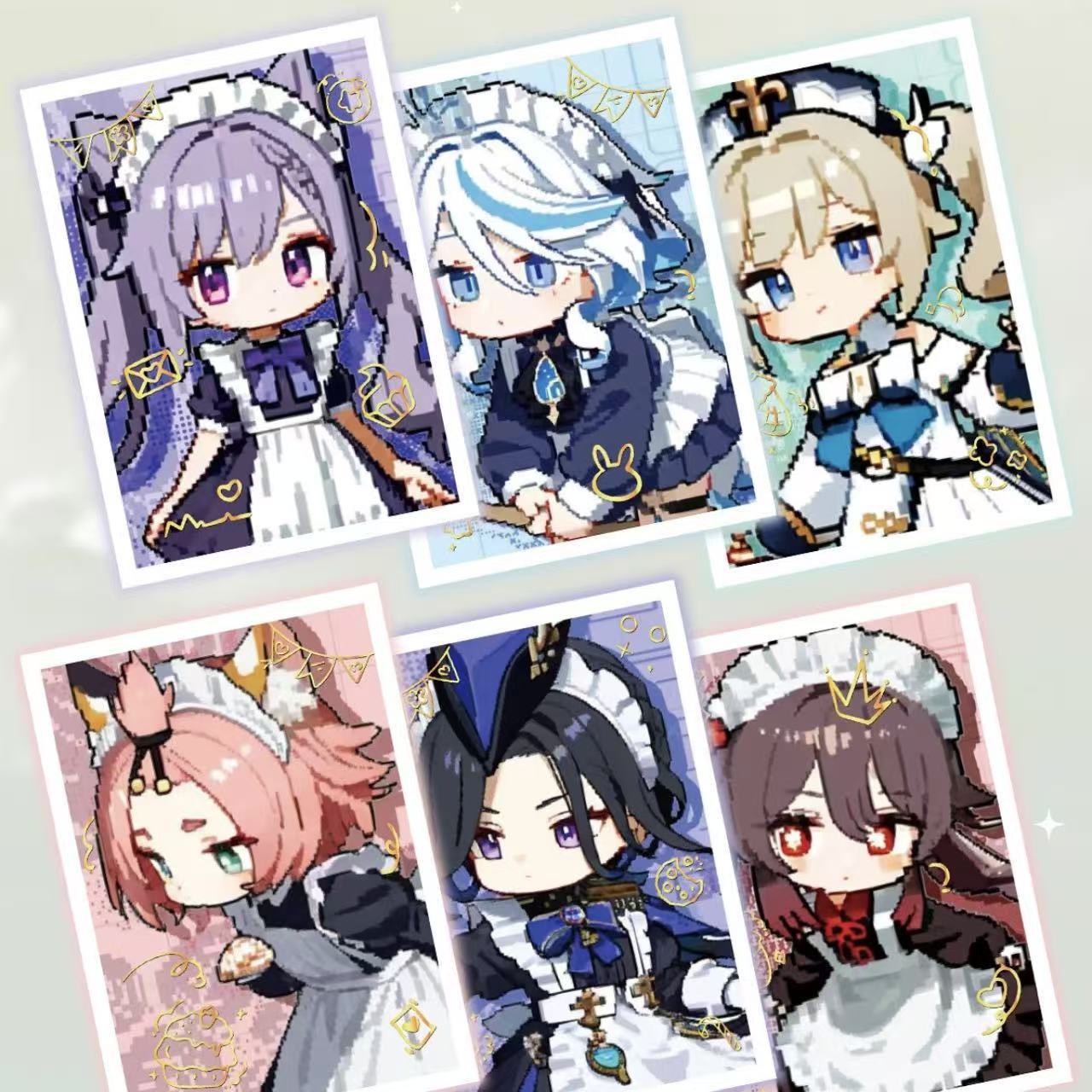 撕撕【元素反应】叠圆神国产同人二创纸质卡牌盲盒收藏集卡（代拆）