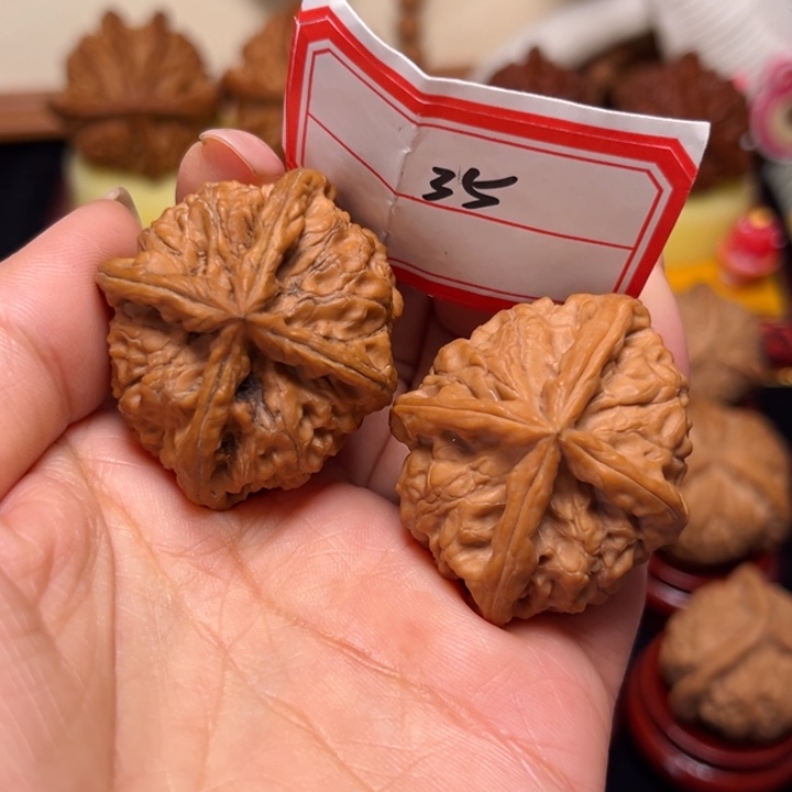 吊坠文玩核桃40全品玉玺正四棱35