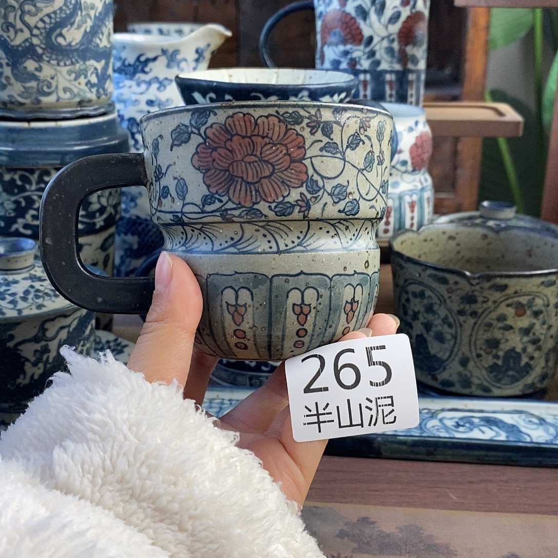 陶手工手绘青花高温陶瓷