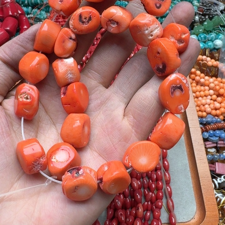 合金玛瑙/玉髓珠宝半成品一条13mm三姑娘