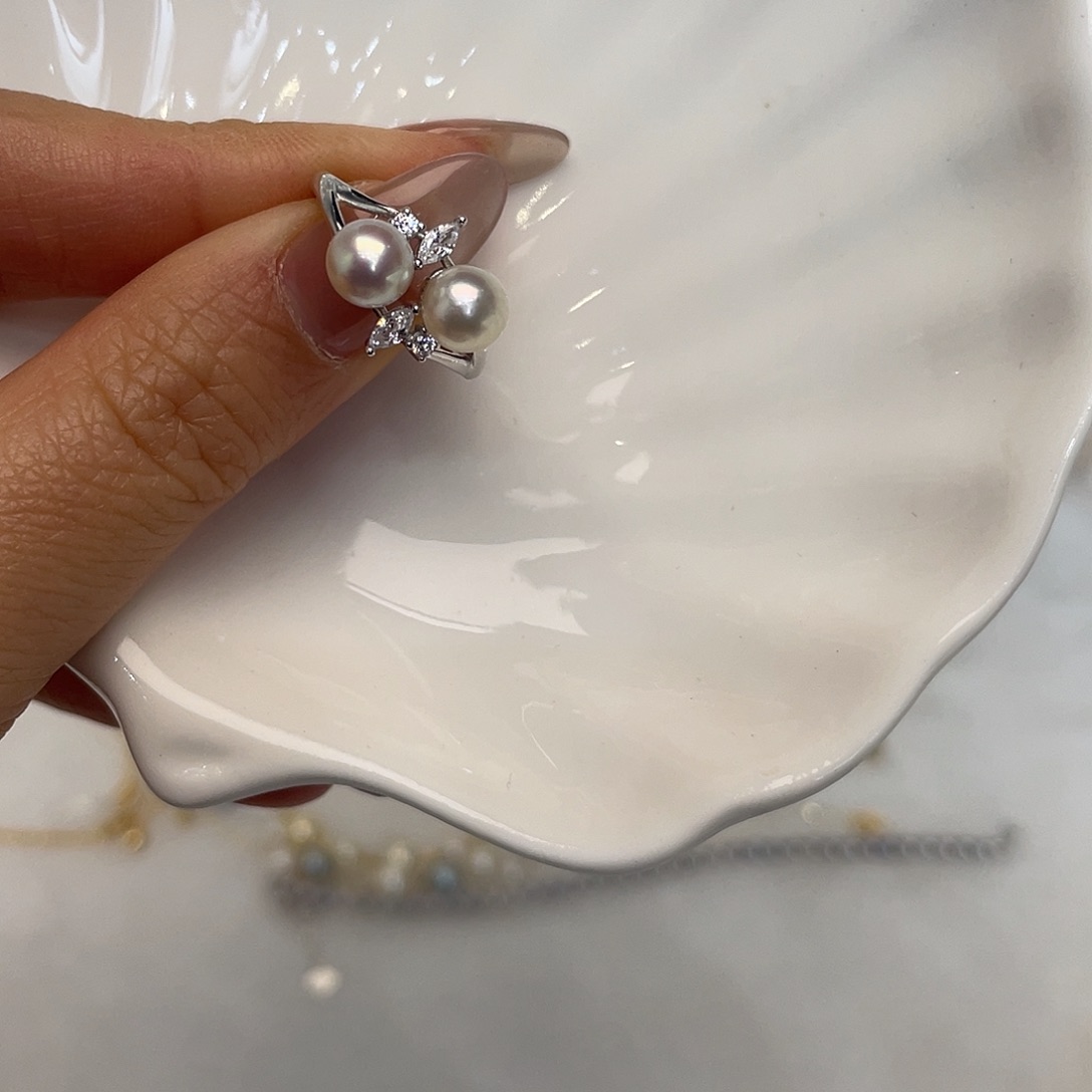 海水珍珠戒指银S925镶嵌