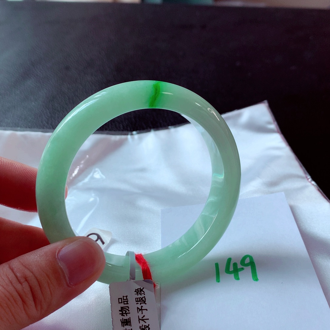 未镶嵌手镯翡翠缅甸天然A货翡翠手镯55.8