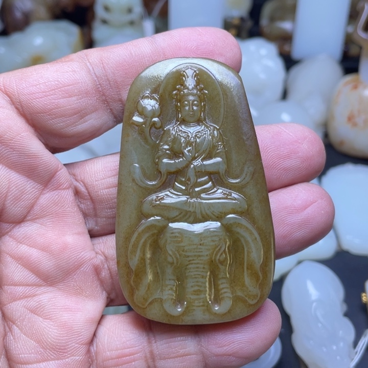 和田玉吊坠(不含链)未镶嵌