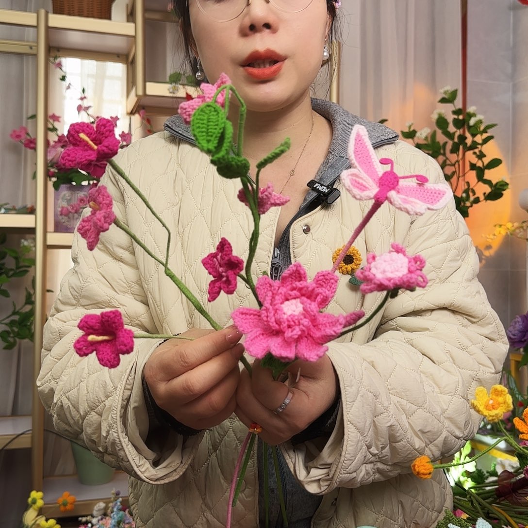 手工钩织设计花束