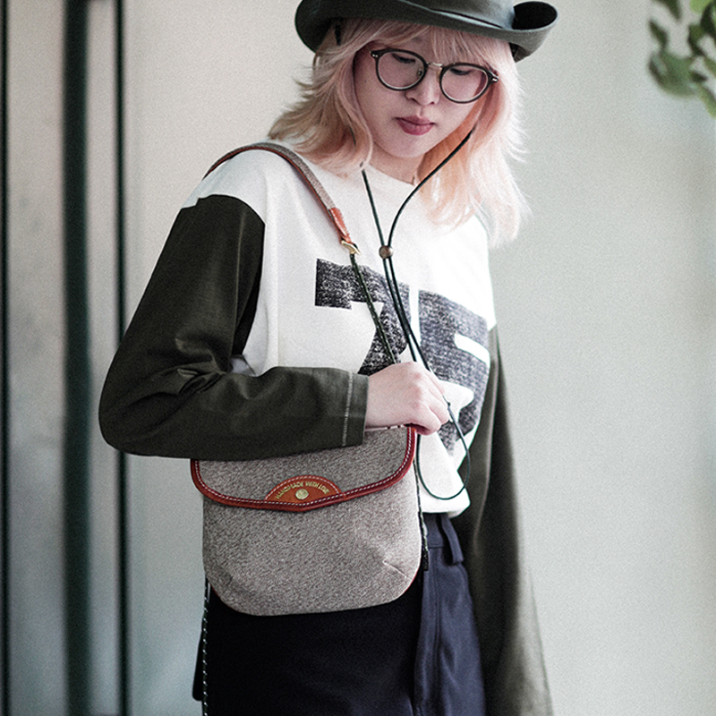 磁吸扣Walkbag帆布腋下斜挎手机包复古机能通勤单肩包