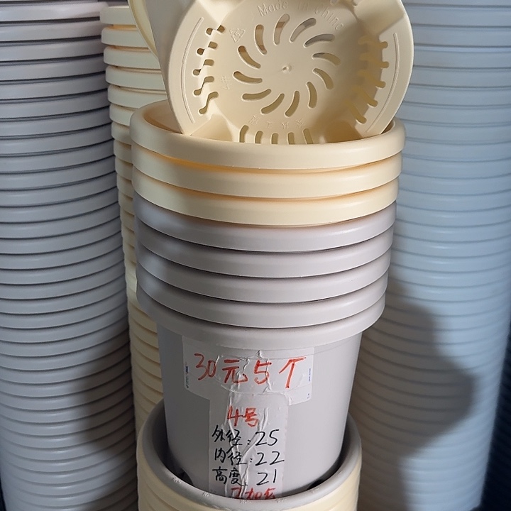 四季4#口径25高21无托米黄8个