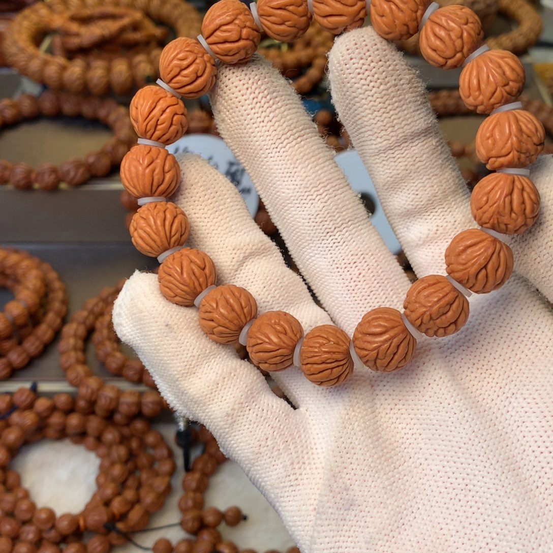 桃核手串秦岭龙纹