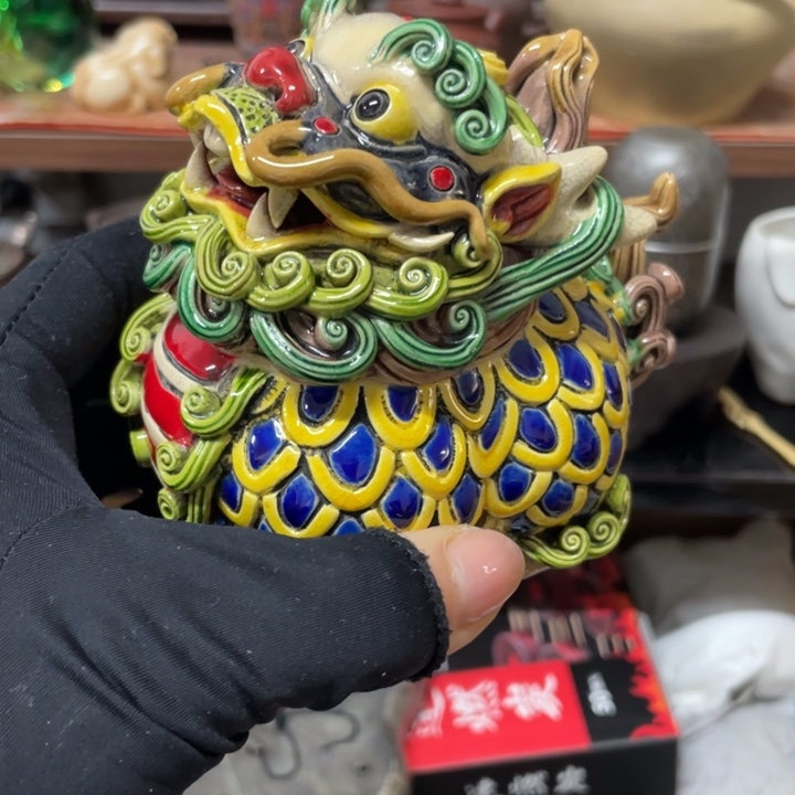 金属瓷中古工艺品摆件