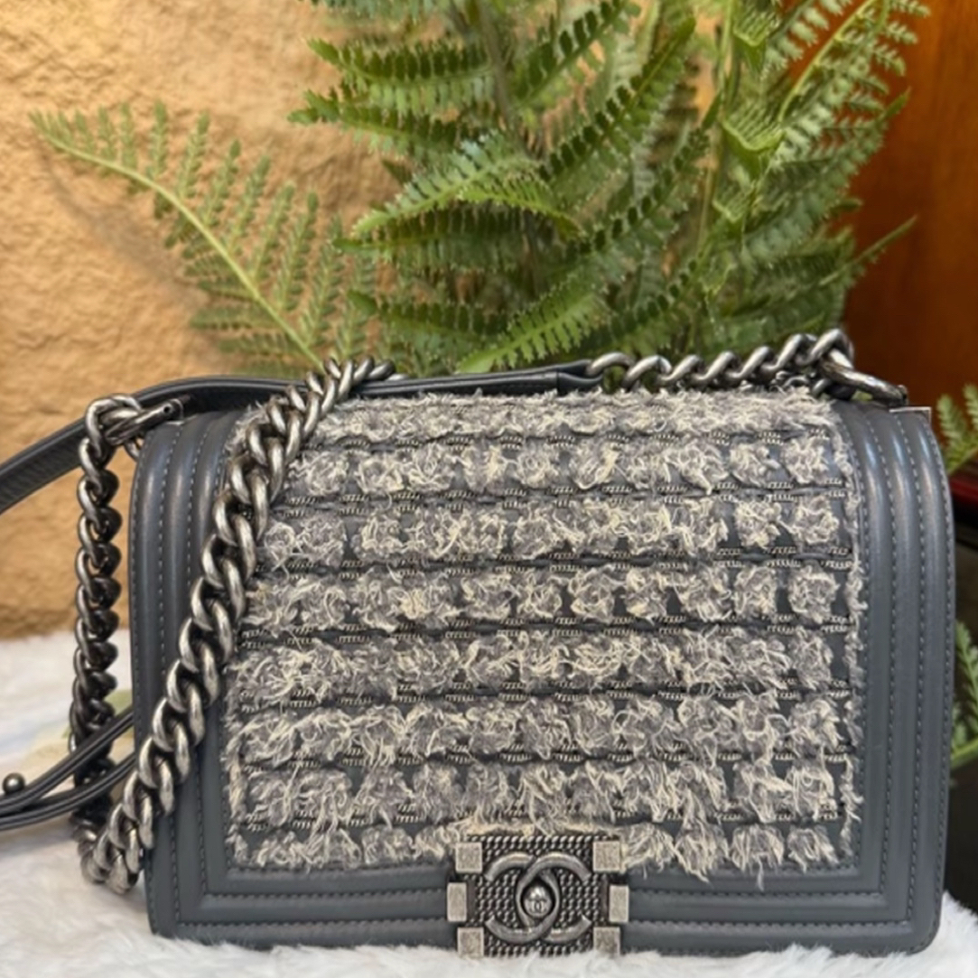 95新 Chanel/香奈儿 95新 香奈儿Chanel 毛呢leboy 中号8852