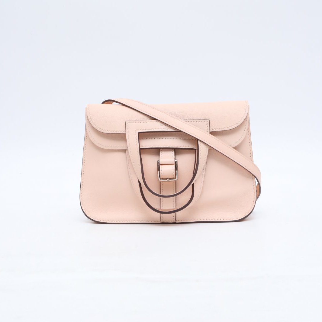 99新 Hermes/爱马仕 小花攀攀蔷薇粉 Swift皮 A刻 银扣 halzan22