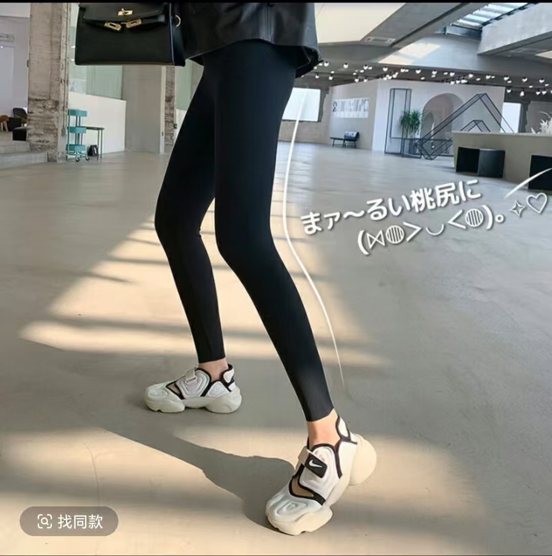 日单出口养肤润肤裤速干高弹透气女高腰防走光无痕瑜伽打底裤22