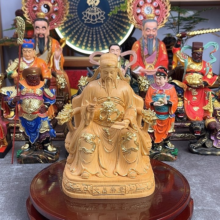 木文昌帝君18公分描金498
