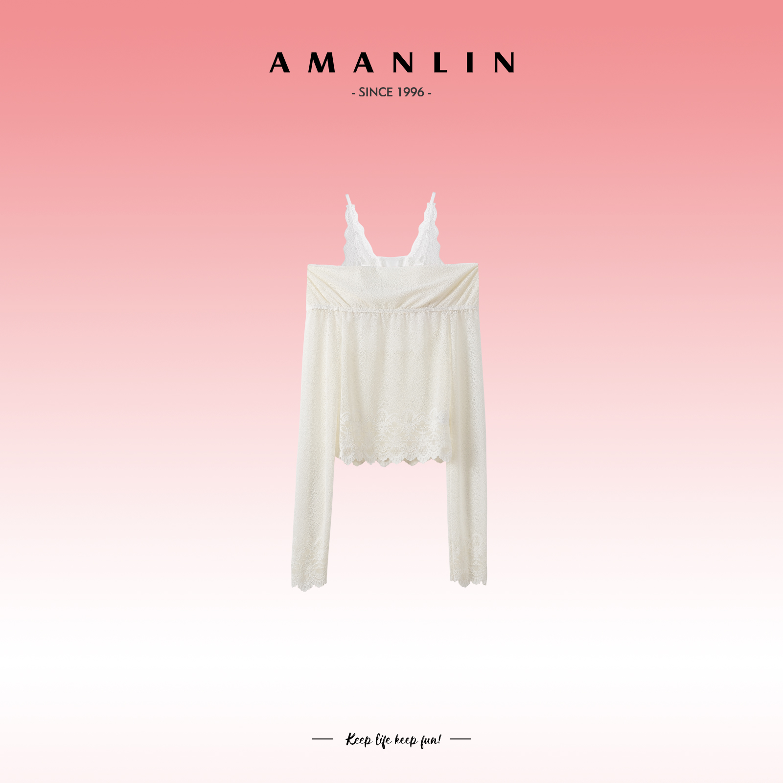 春季穿搭设计感蕾丝花边气质小众时尚套装Y595687