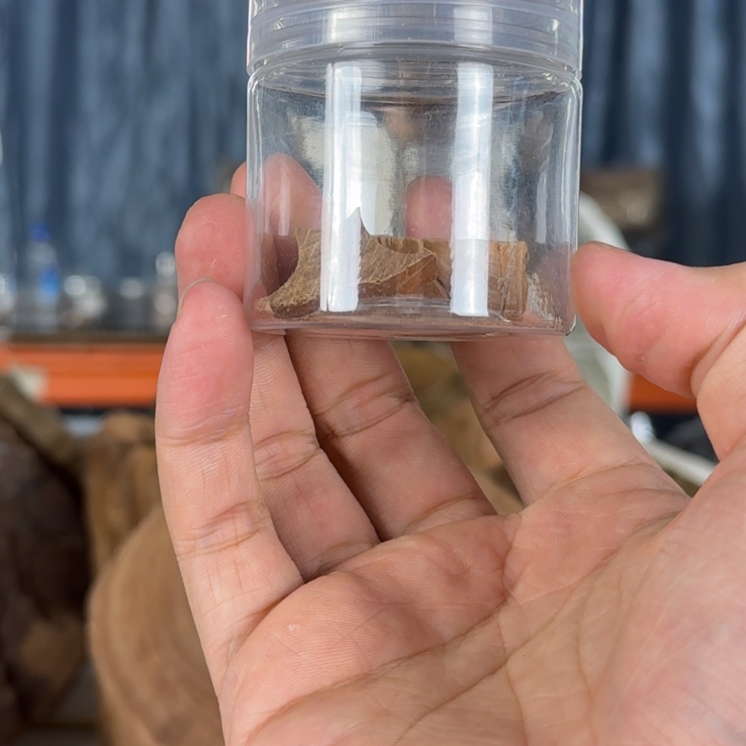 左***见檀香木其他王系列十号料“百年虫漏”20g碎料