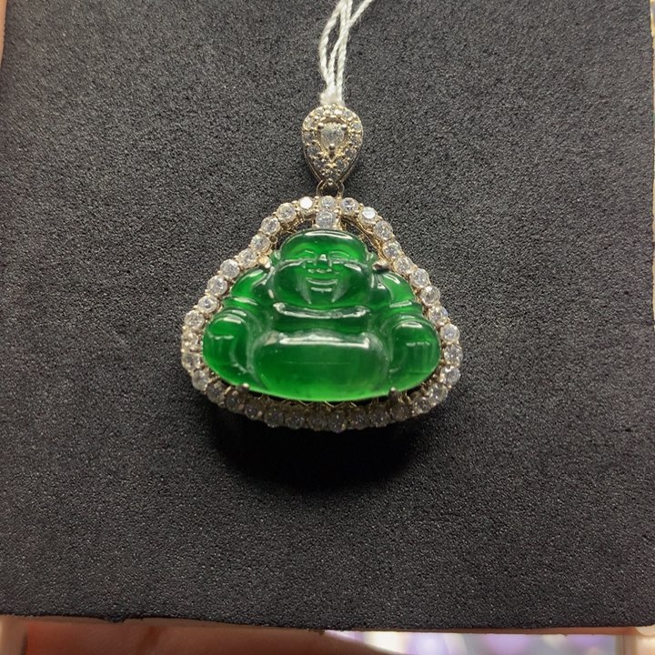 翡翠手链银S925镶嵌翡翠