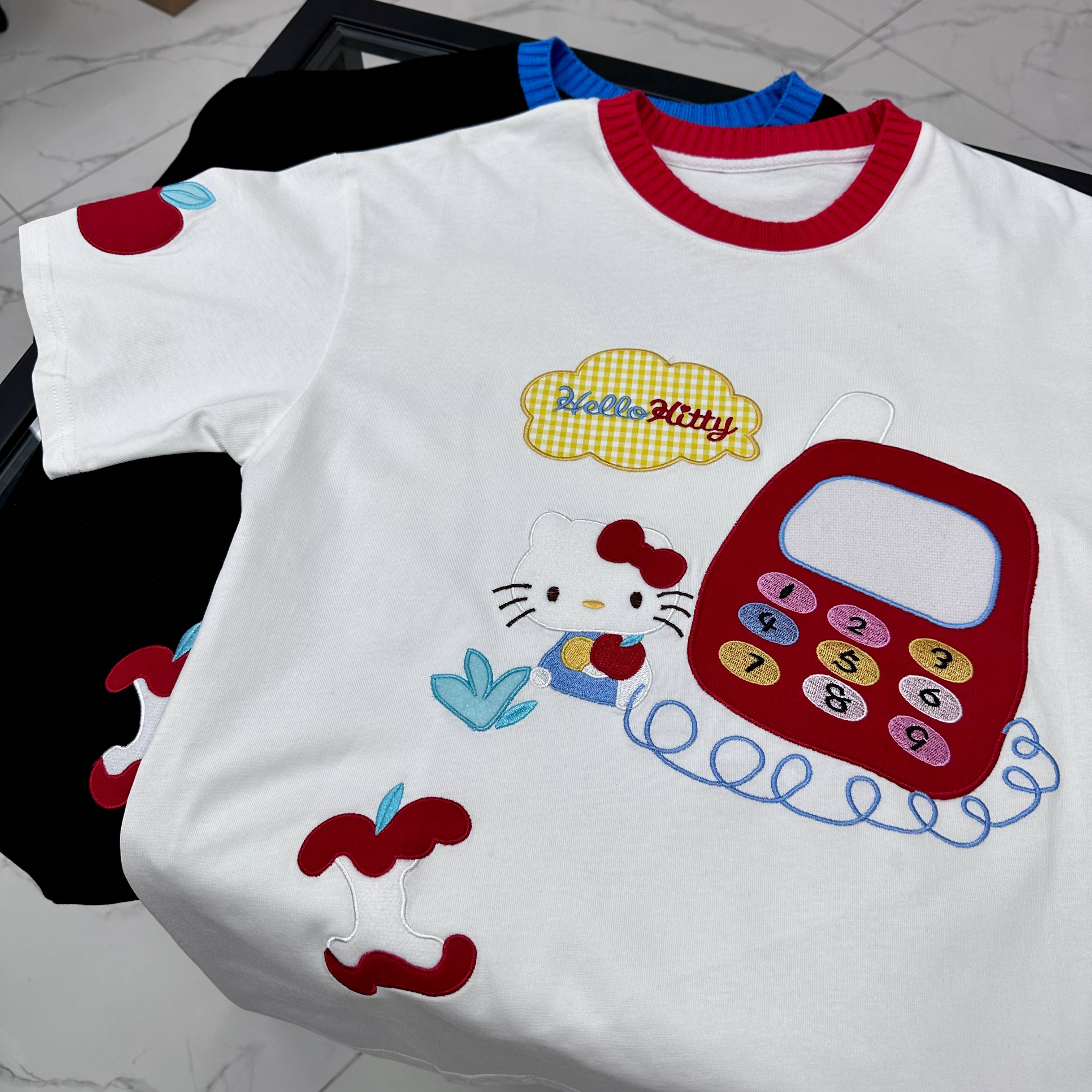 Fog（175）春夏新款=可爱猫猫设计感百搭圆领短袖T恤 5N202DX28