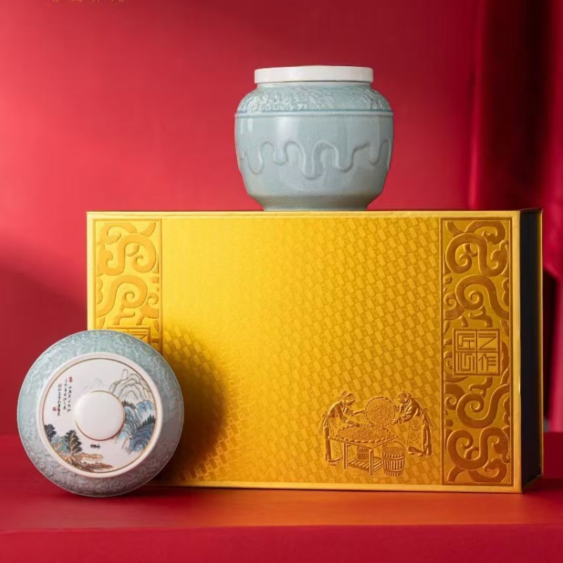 【匠心之作】25年新茶金骏眉浓香型高山岩茶果香耐泡双陶瓷罐礼盒装