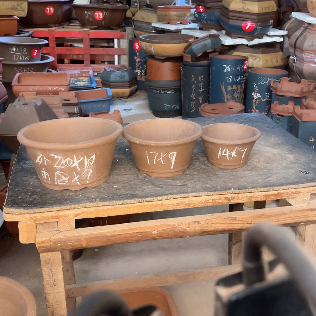紫砂花盆小斗盆三个一套