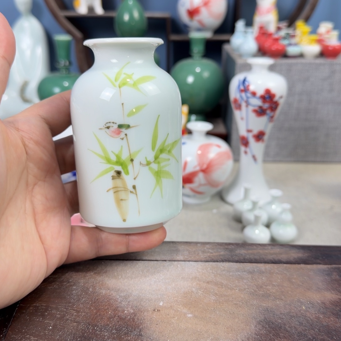 陶瓷手工小花器摆件