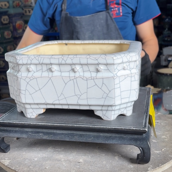 一风堂石湾花盆 内22*10微瑕盆口收缩