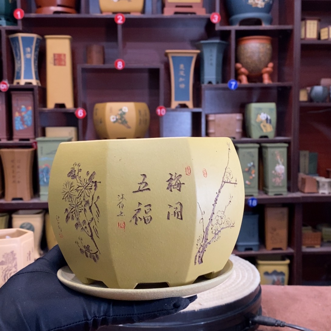 紫砂花盆紫砂作品