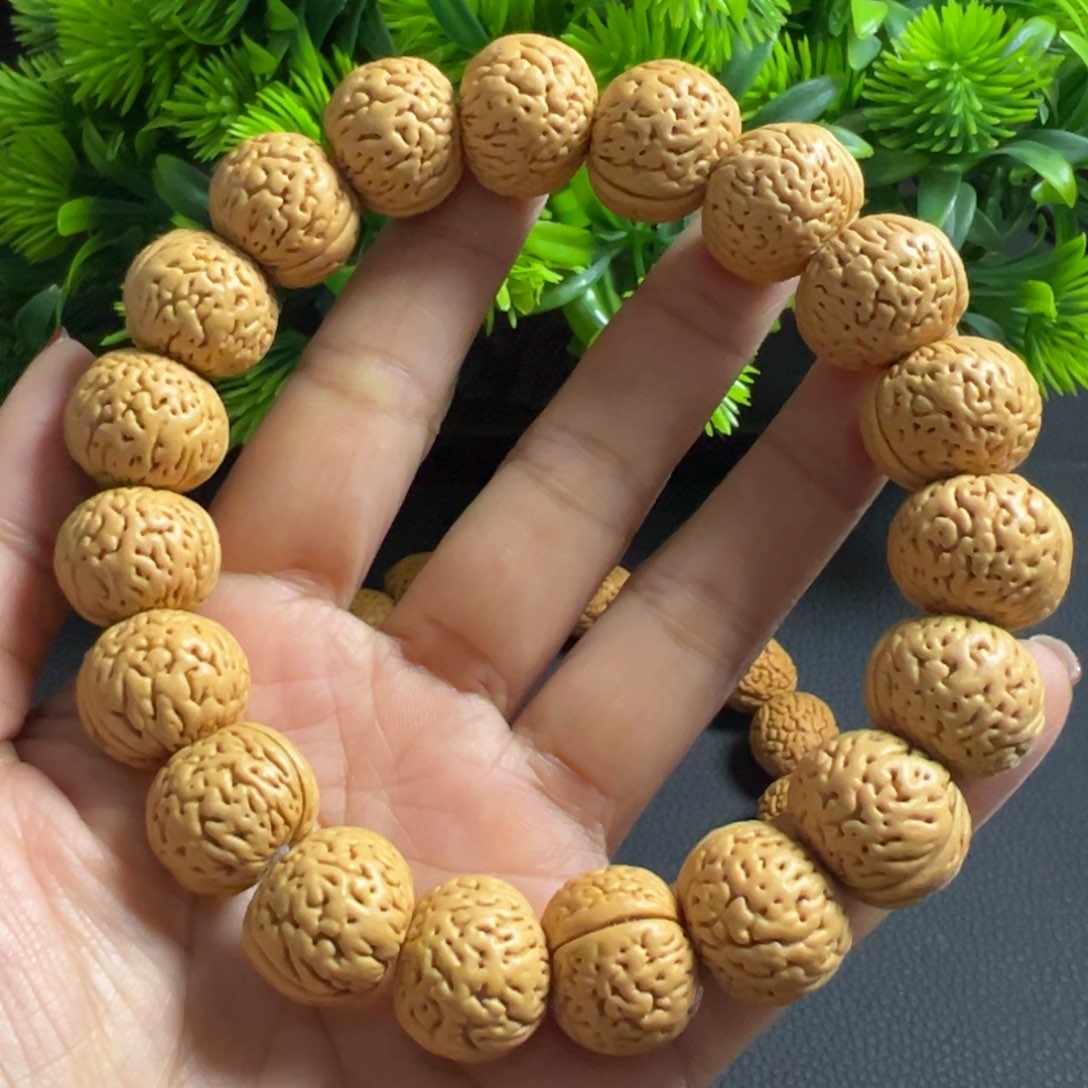 桃木无事牌苹果园手串