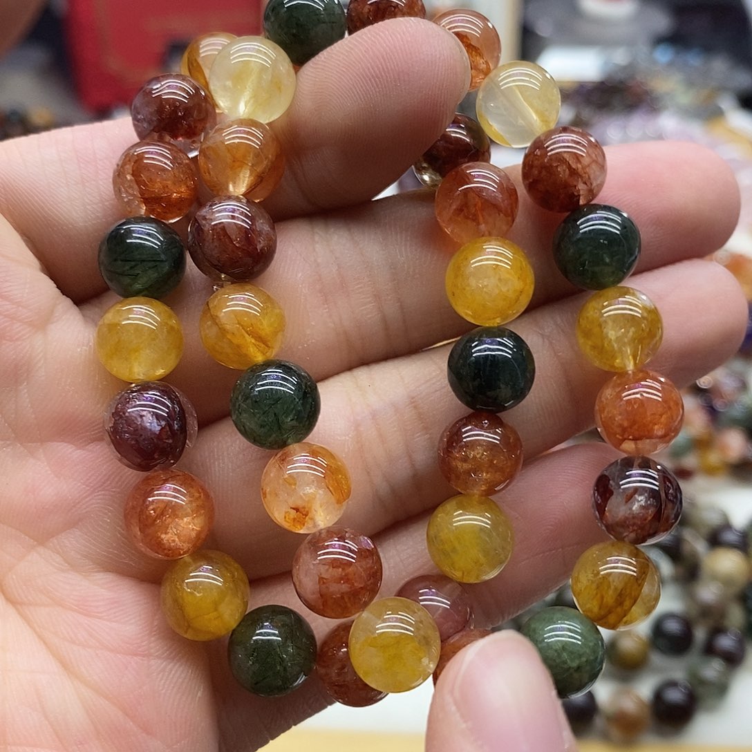 水晶手链未镶嵌多样性发货发一条
