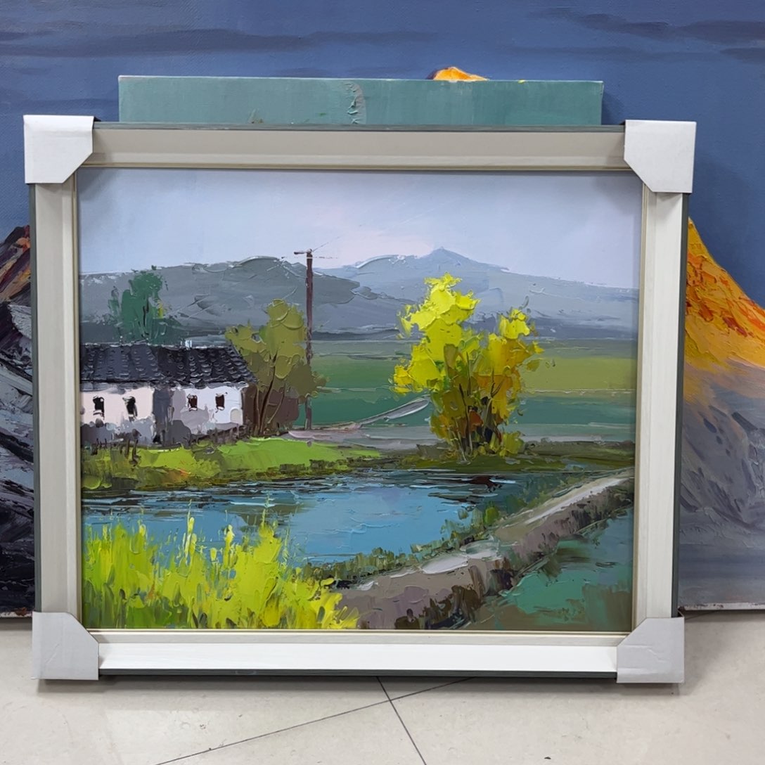 手工手绘精品油画50+60带框