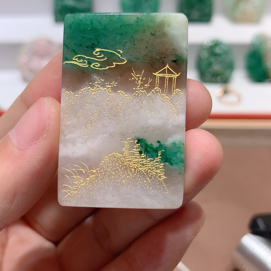 独山玉挂件未镶嵌