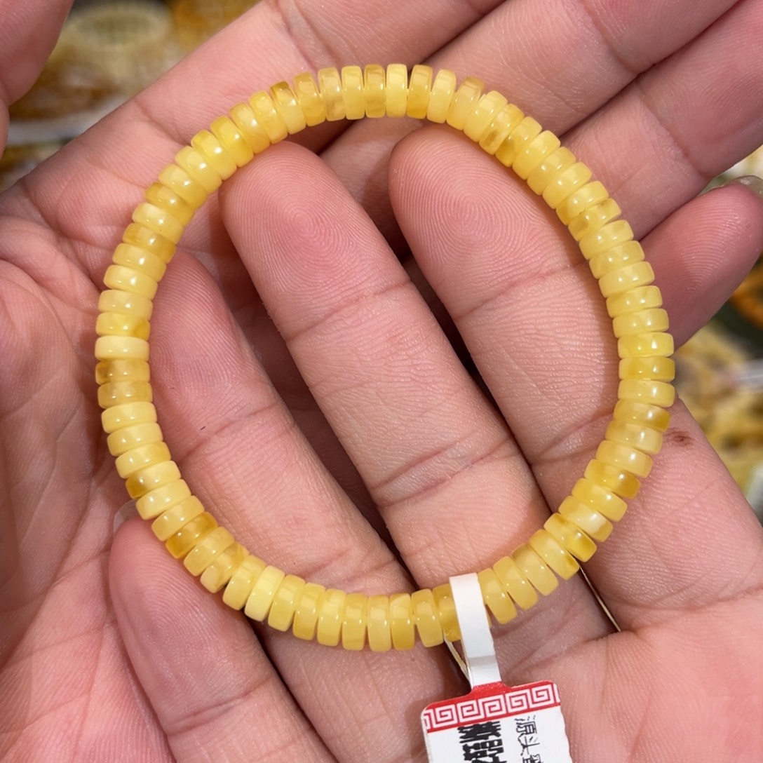 蜜蜡未镶嵌手链6.0mm