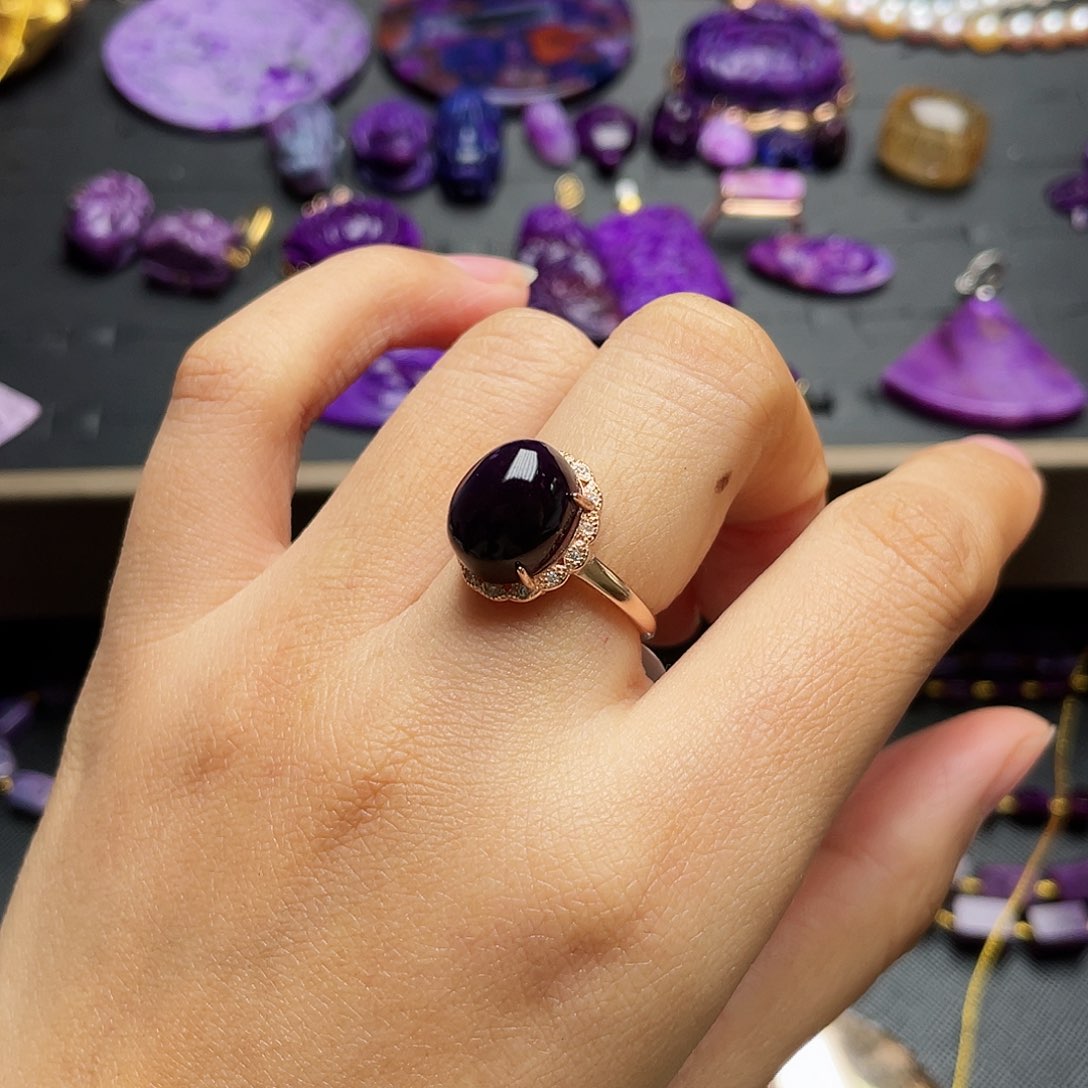 苏纪石（舒俱来）戒指银S925镶嵌