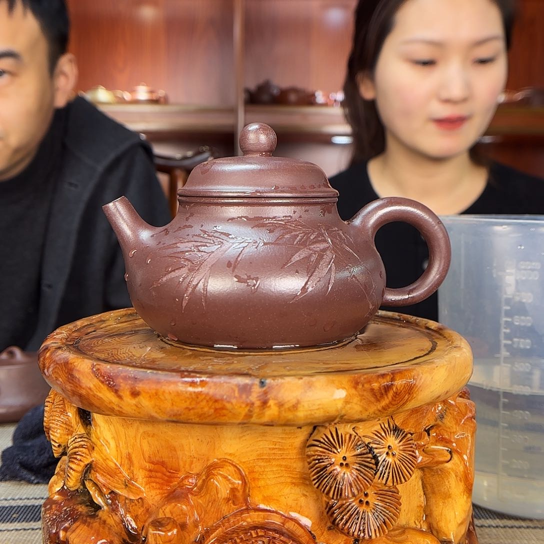 紫砂茶壶一壶李紫砂500c c