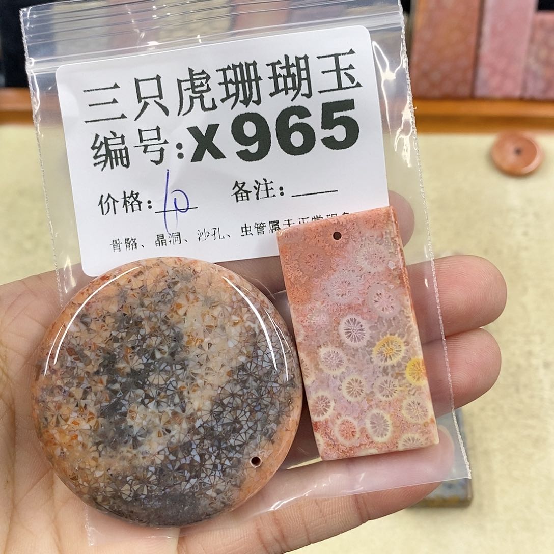 硅化珊瑚（珊瑚玉）1未镶嵌麻**头