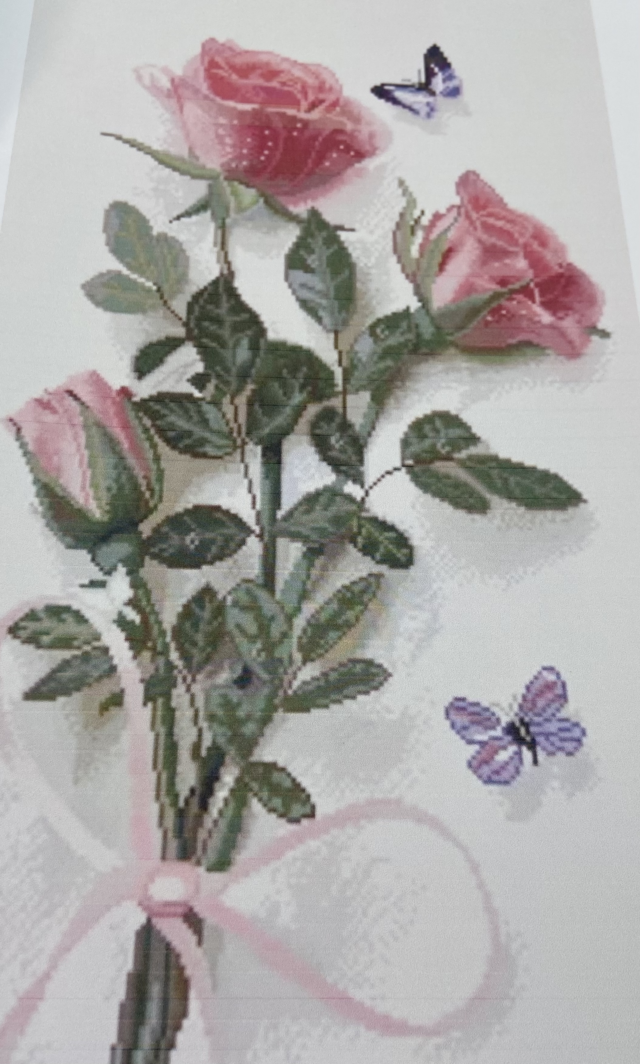 【139+800=939】双依-粉色玫瑰十字绣60*90绣好联系客服回代绣品