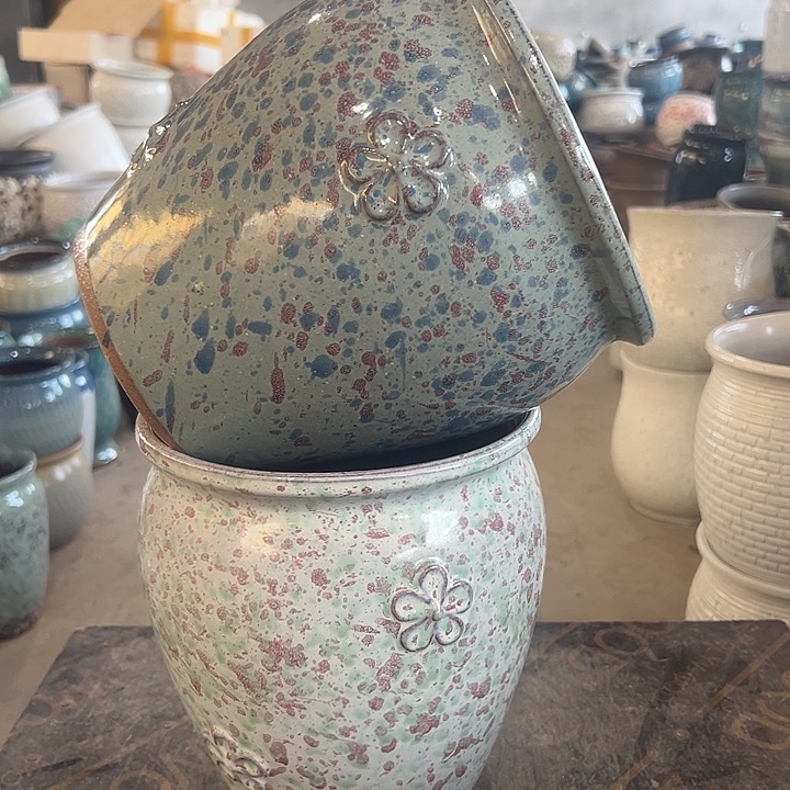 高度21口19 粗陶花盆