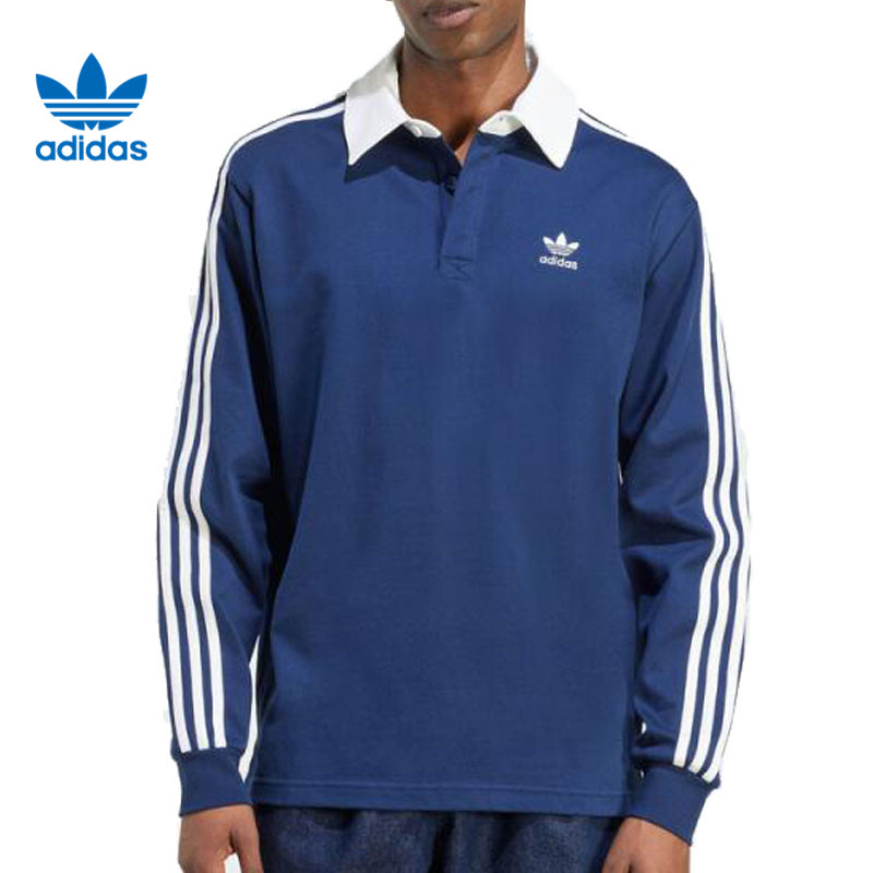 adidas阿迪达斯【大】三叶草男子运动休闲长袖T恤JY1400