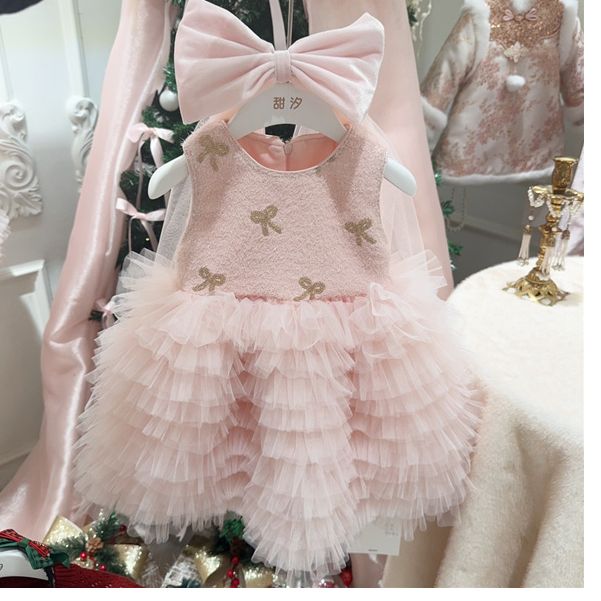 甜汐·25冬~蝴蝶结公主纱纱裙86558（童装汉服）