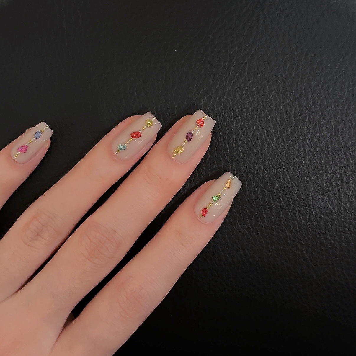 【糖心琉璃】-爆闪-倒置建构—手工妈生感美甲戴甲