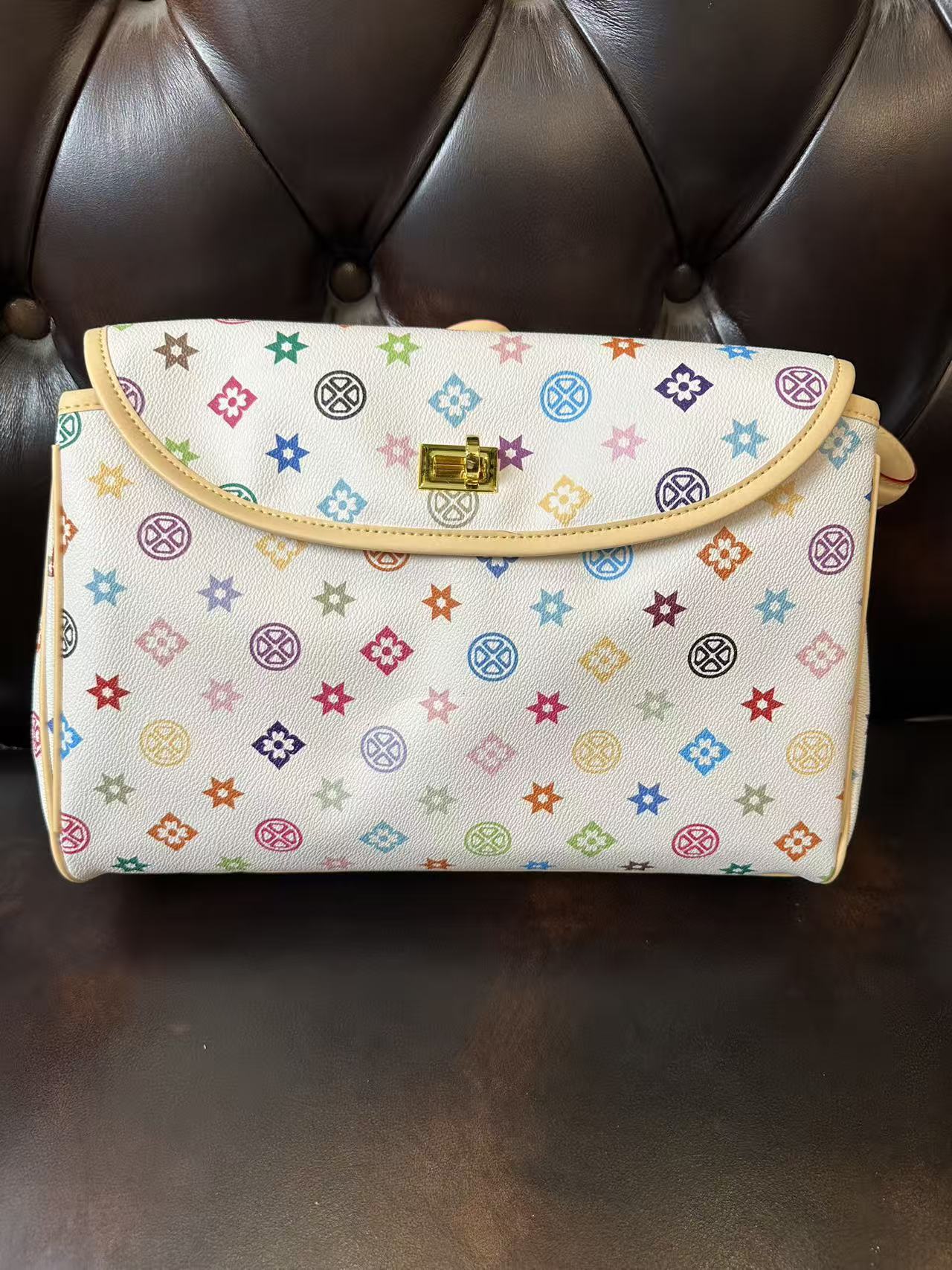 {全球购}26女士斜挎包五彩老花