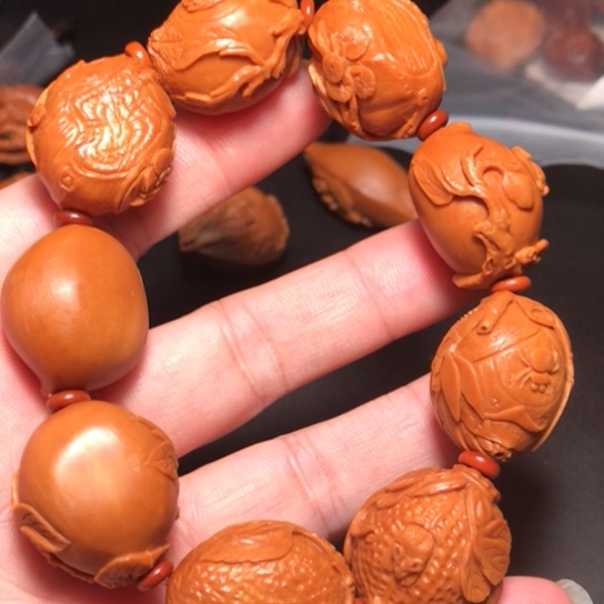 墩***2橄榄核手串/手链细水长流把把壶手工制作