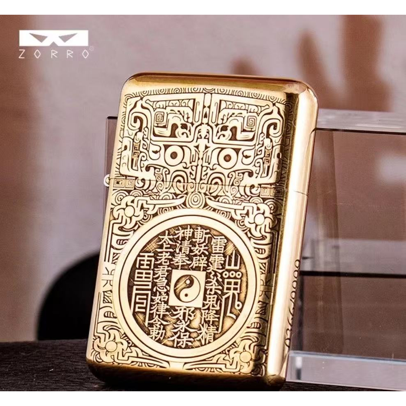 ZORRO【790-山鬼花钱-铜色】ZORRO防风打火机