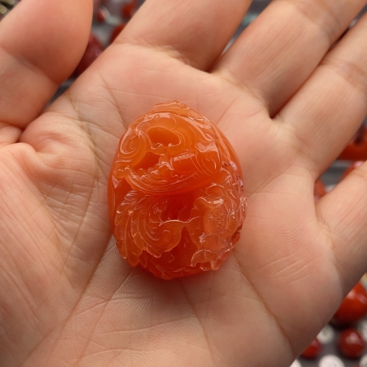 南红玛瑙未镶嵌吊坠(不含链)