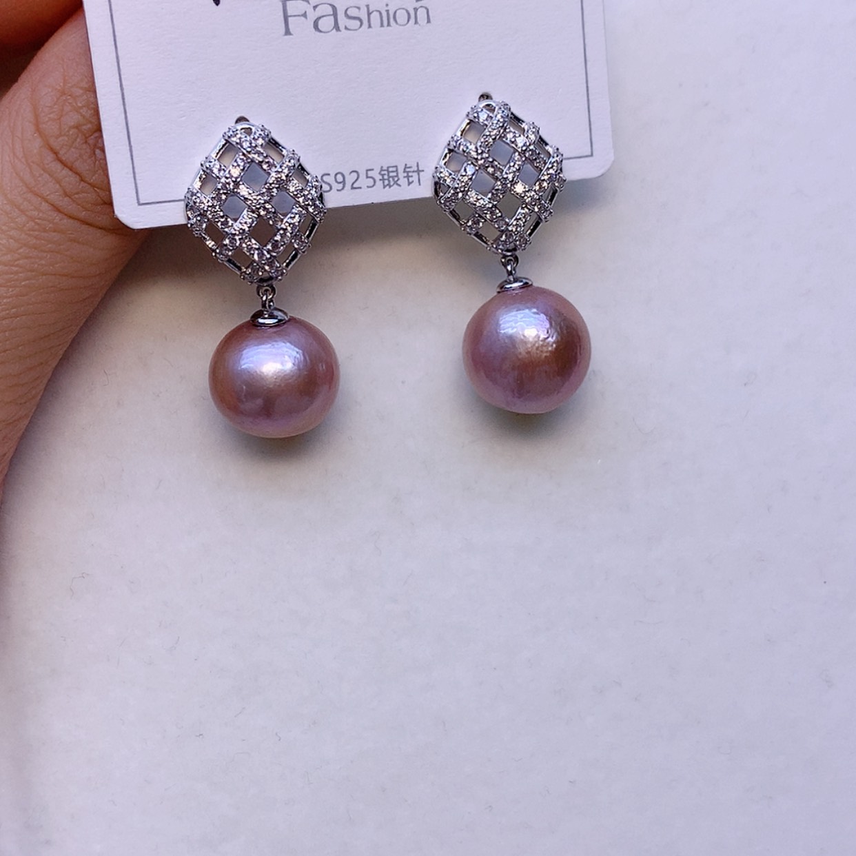 【闪购商品】银S925镶嵌耳饰淡水珍珠