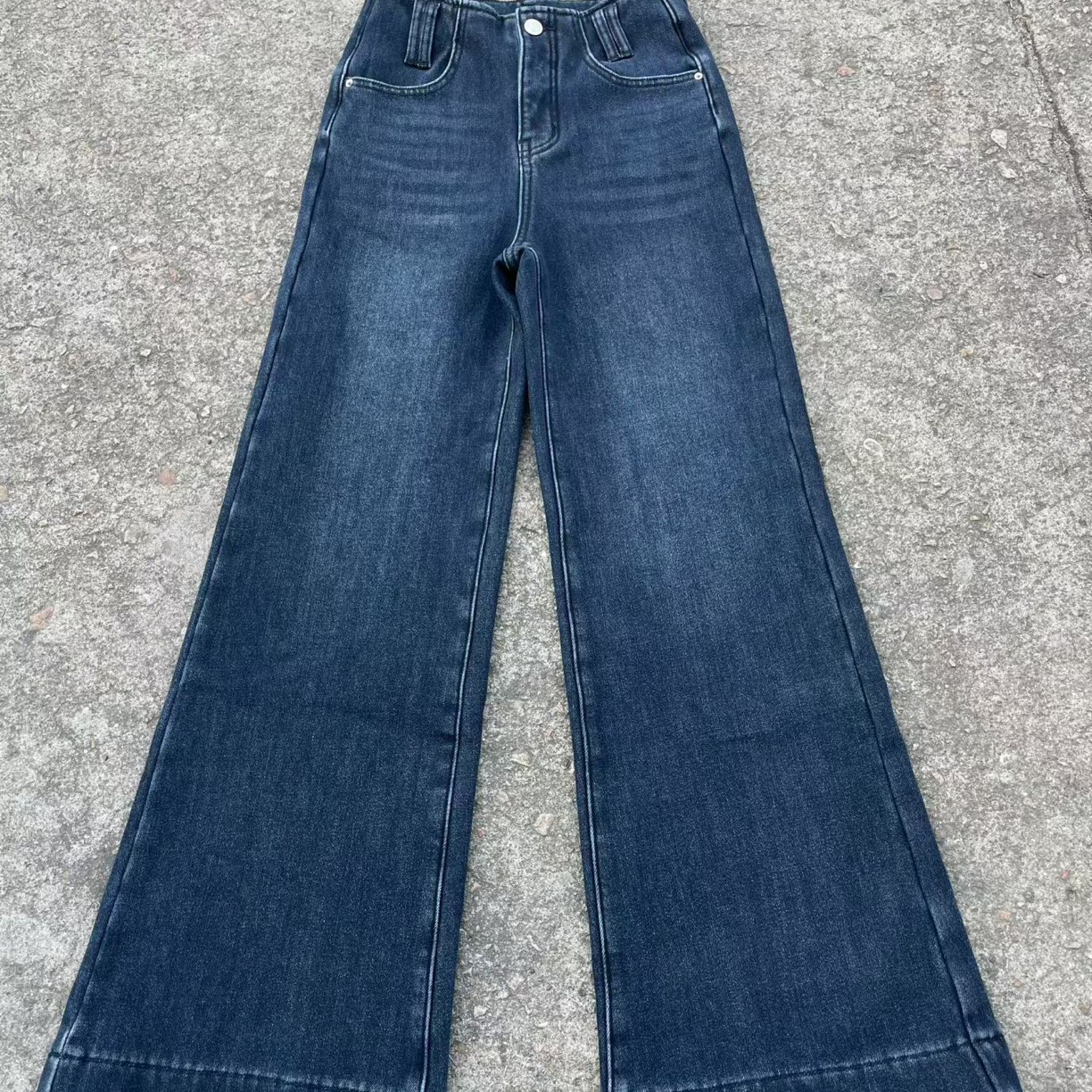 7101  小谷li  新款加厚绒一条过冬微喇裤