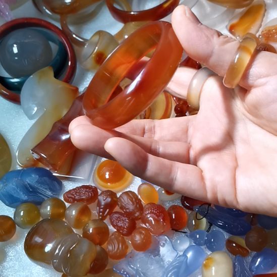人***节玛瑙/玉髓未镶嵌简单