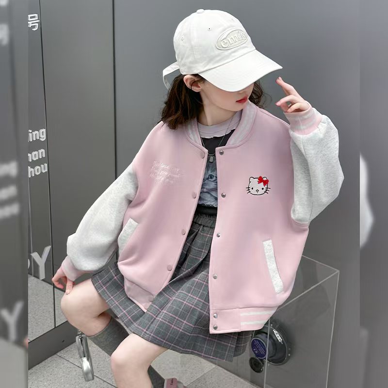 女童棒球服外套2025新款洋气时尚百搭童装小女孩秋季中大童上衣潮