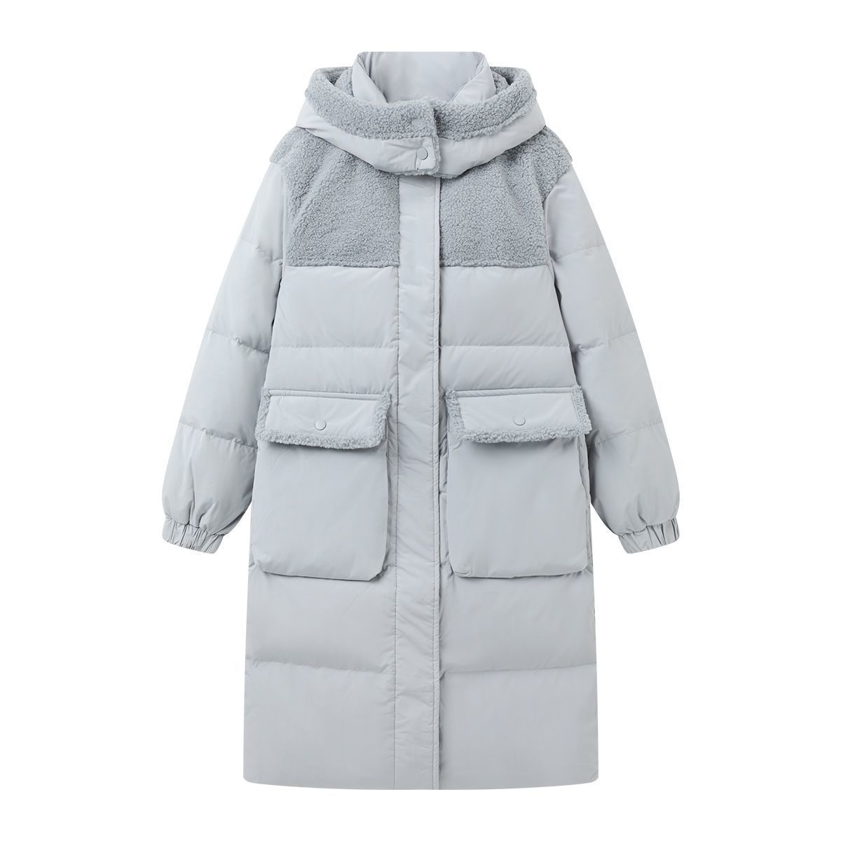 茵曼羽绒服女2025秋冬中长款连帽宽松加厚韩版时尚百搭保暖外套女