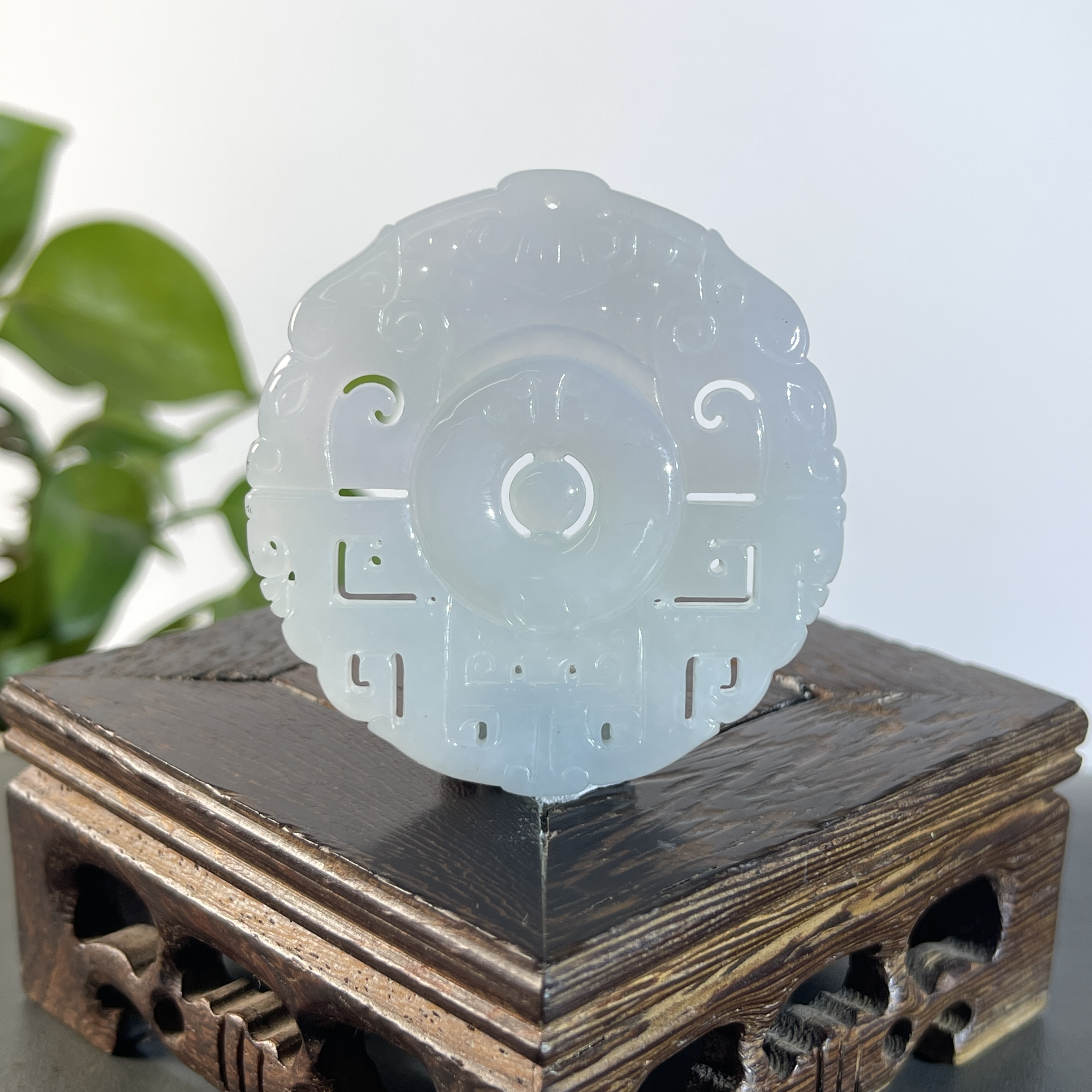 JGB17-64 天然缅甸A货翡翠  仿古牌