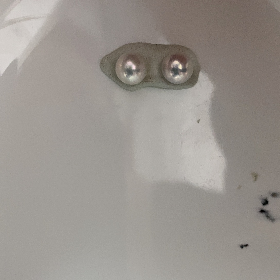 银S925镶嵌耳饰淡水珍珠